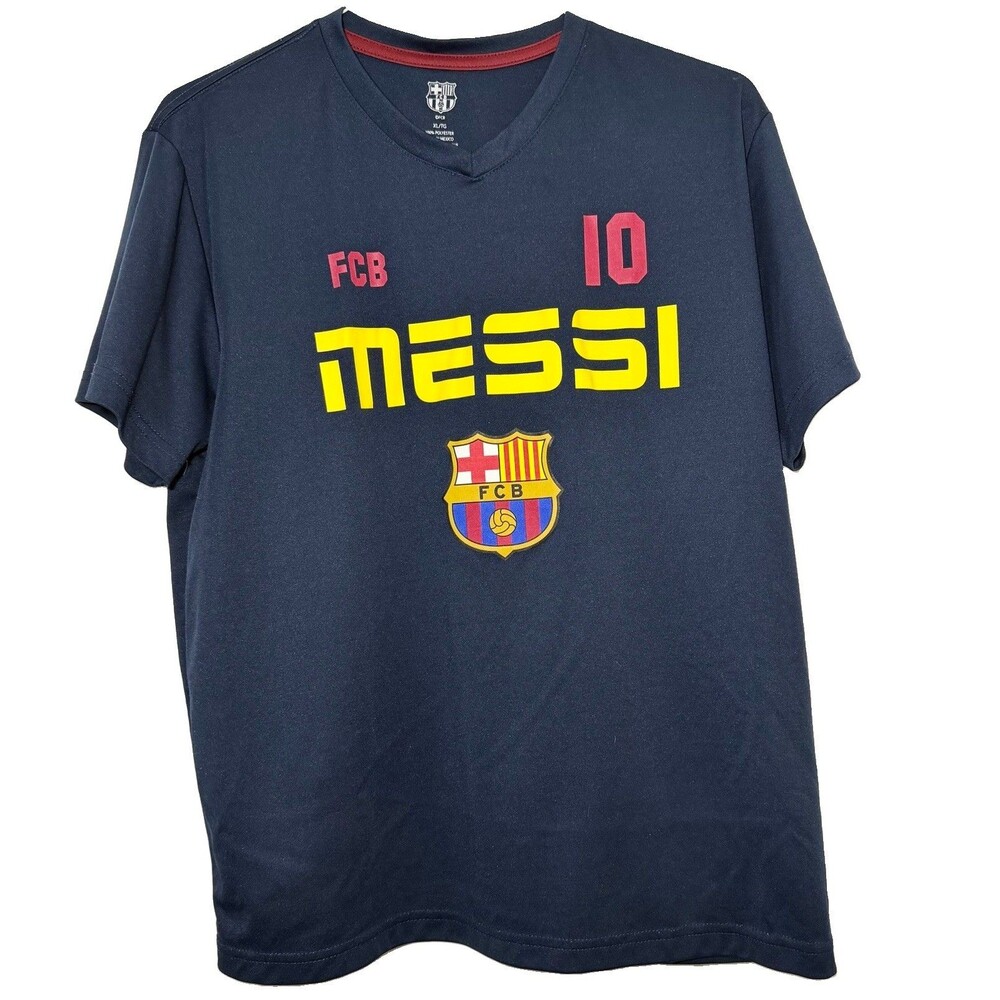 FC Barcelona Messi #10 FCB Official Merchandise Navy Performance T-Shirt